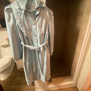 Baby blue vintage Rothschild girls rain jacket